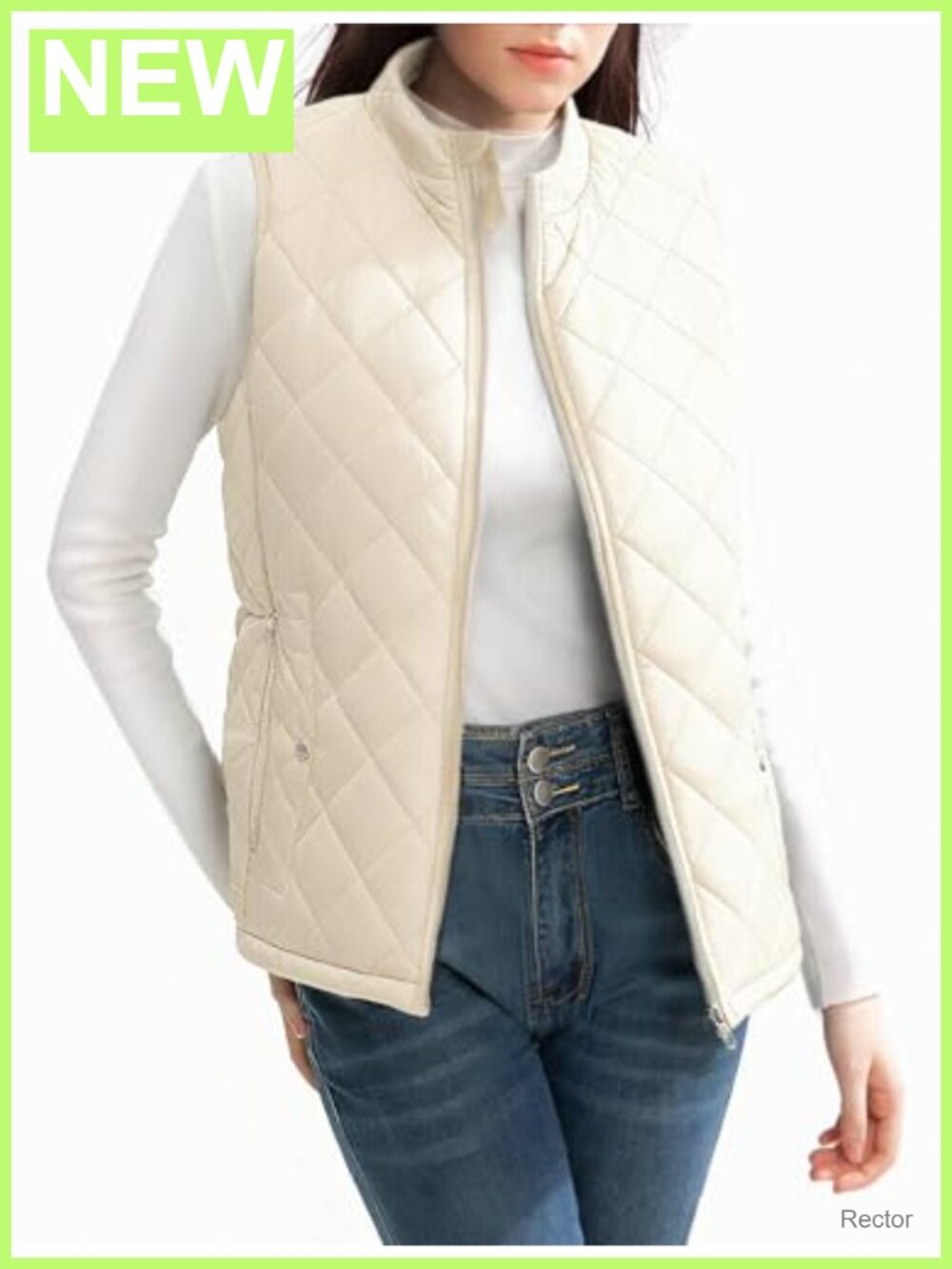 Women's Quilted Puffer Vest Water-Resistant Zip Pockets Sleeveless
